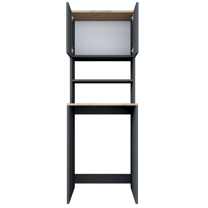 Hanah Home KD101 - 2674 Armario para lavadora elegante y funcional, Nogal y Antracita